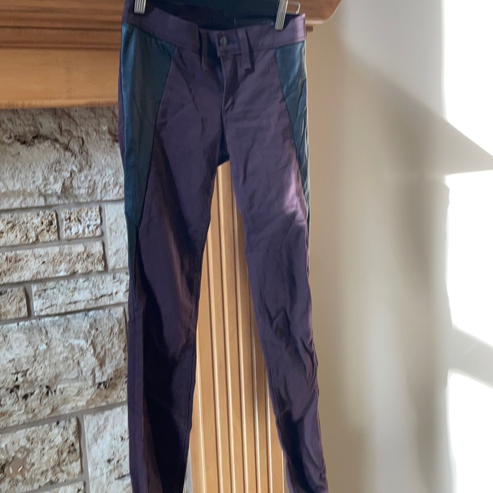 Rag & Bone Burgundy Pants with Leather - Picture 3 of 7